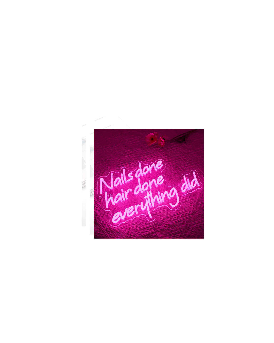 "Nail Done Hair Done Everything Did" Neon Sign Business Beauty Salon Barber Shop Makeup Hairdressing Shop Decoration Wall Light