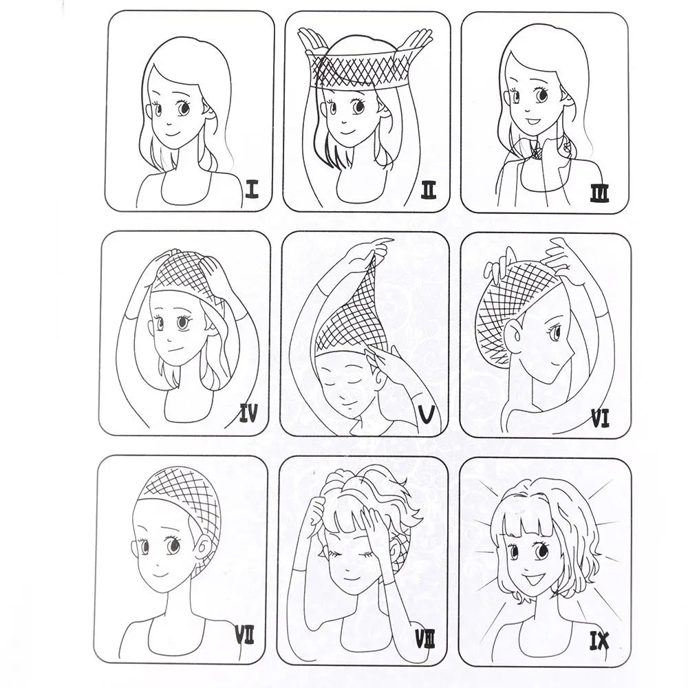 Women Hair Wigs Stocking Cap Weaving Mesh Net Fishnet Ladies Elastic Wig Caps For Weaving Wig Caps & Hairnets Reshowbeauty