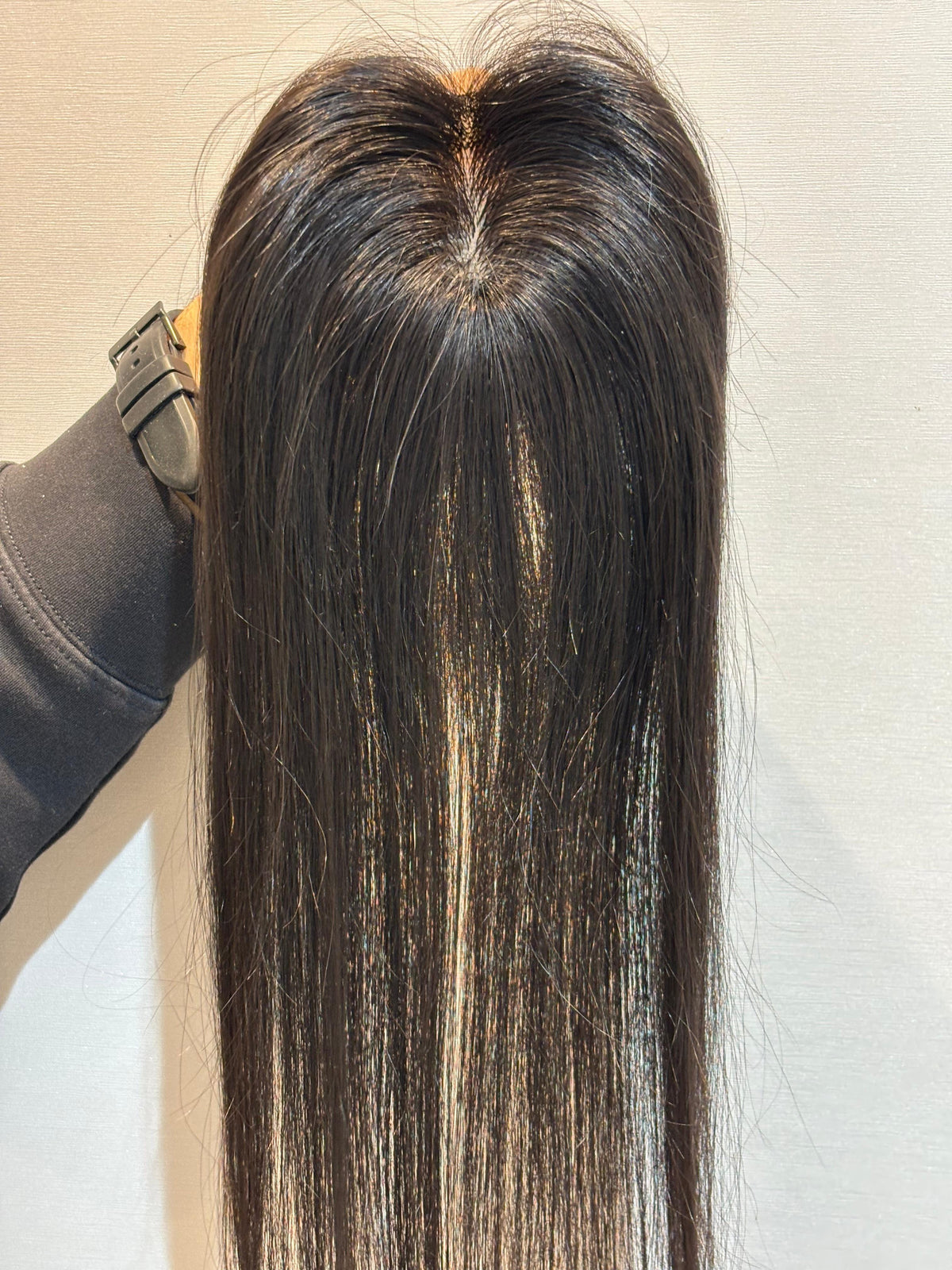 Hair Topper for Volume & Thin Hair | Silk Base | Natural Black | Straight | Remy Hair India